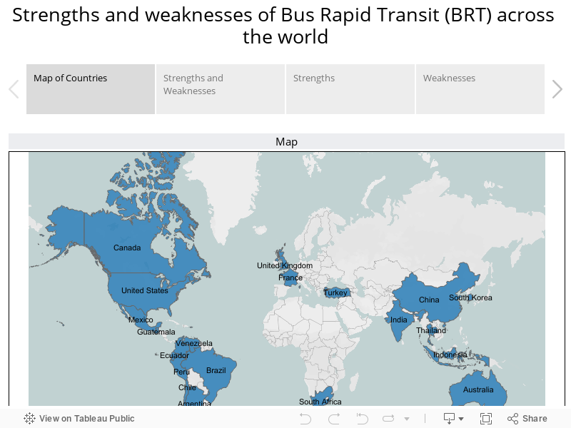 Strengths and weaknesses of Bus Rapid Transit (BRT) across the world 