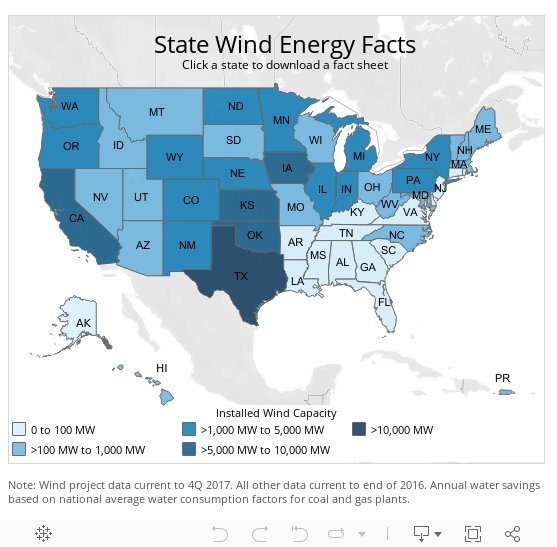 State Wind Energy FactsClick a state to download a fact sheet 