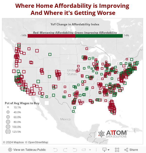 Where Home Affordability is Improving And Where it's Getting Worse 