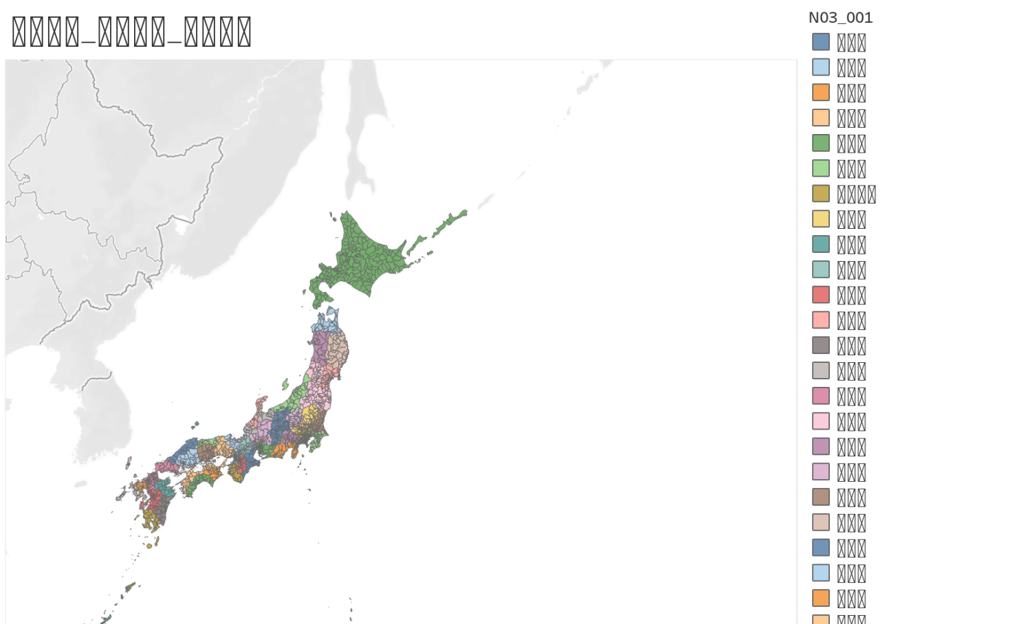 日本地図 Tableau Public