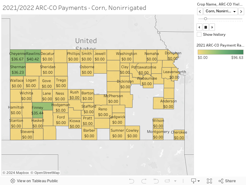 2021/2022 ARC-CO Payments - Corn, Nonirrigated 