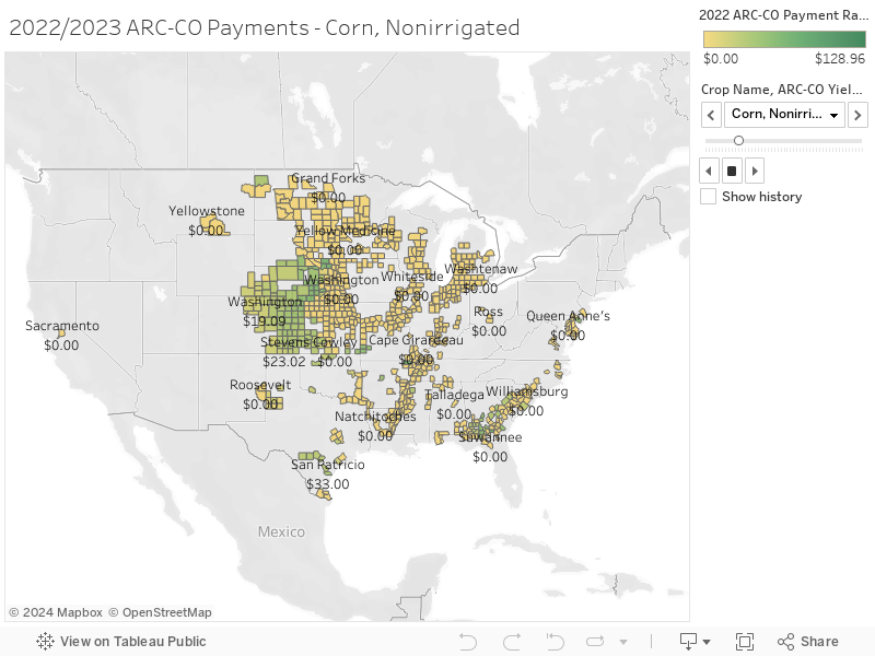 2022/2023 ARC-CO Payments - Corn, Nonirrigated 