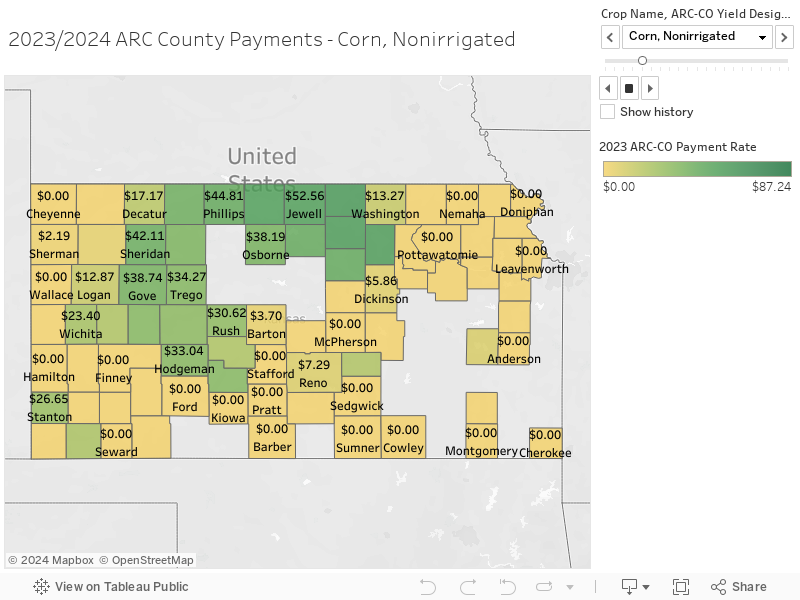 2023/2024 ARC County Payments - Corn, Nonirrigated 