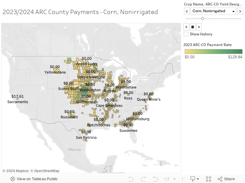 2023/2024 ARC County Payments - Corn, Nonirrigated 