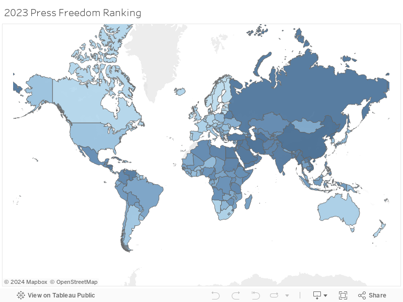2023 Press Freedom Ranking 