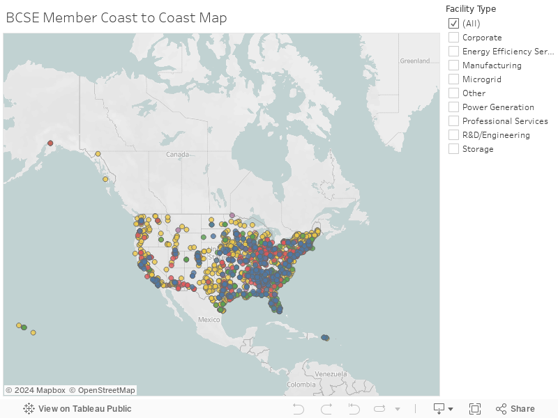 BCSE Member Coast to Coast Map 