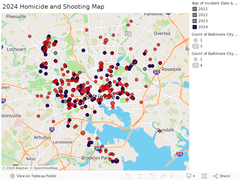 2024 Homicide and Shooting Map 