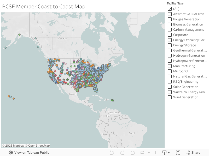 BCSE Member Coast to Coast Map 