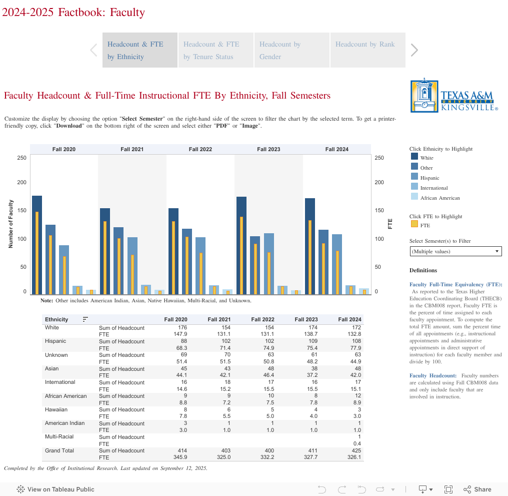 2024-2025 Factbook: Faculty 