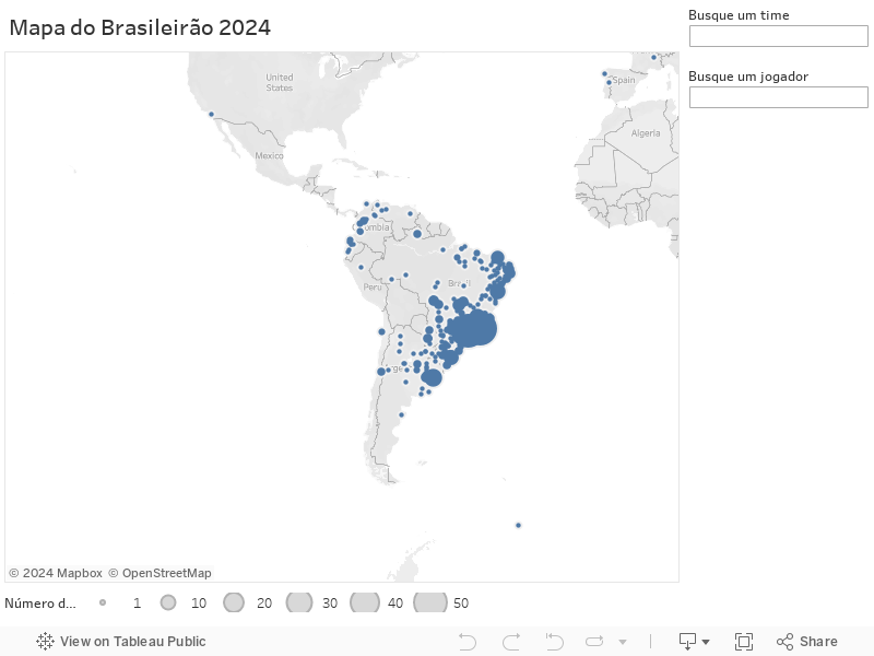 Mapa do Brasileirão 2024 