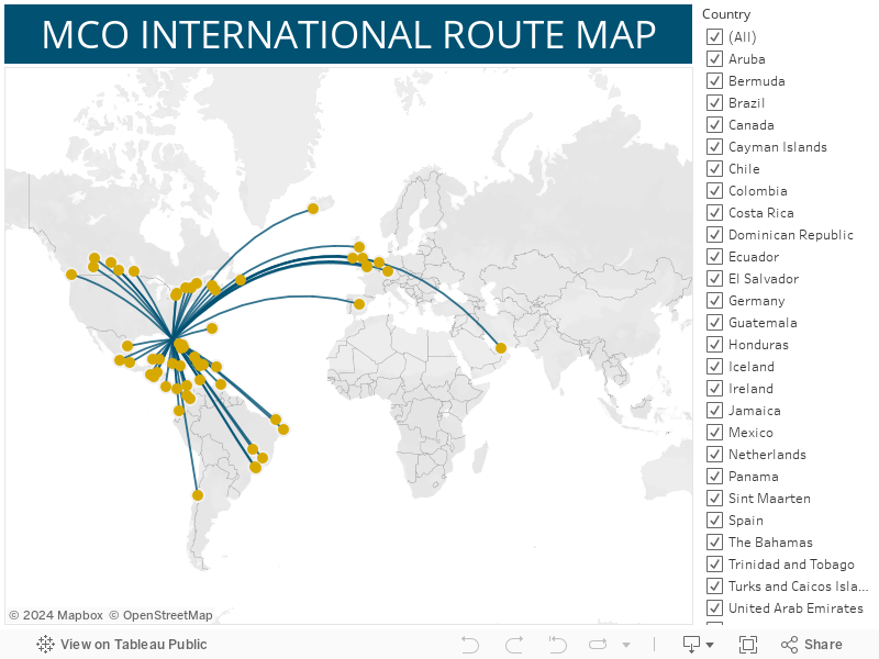 MCO International Route Map 