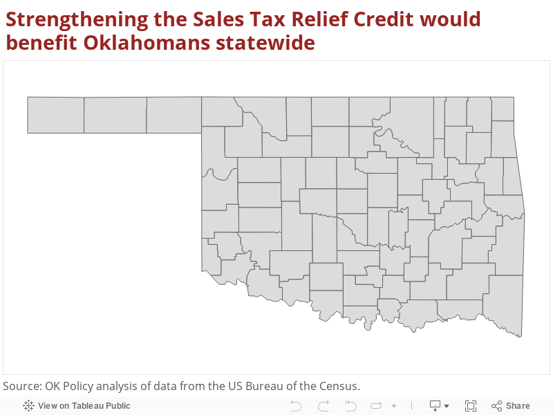 A County-by-County Look at How Increasing Oklahoma’s Sales Tax Relief Credit Benefits Families, Seniors 