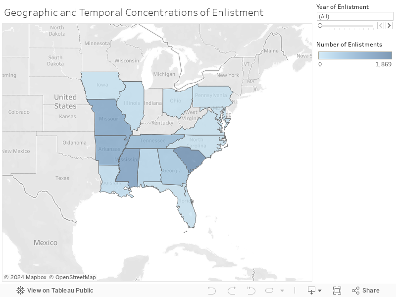 Geographic and Temporal Concentrations of Enlistment 