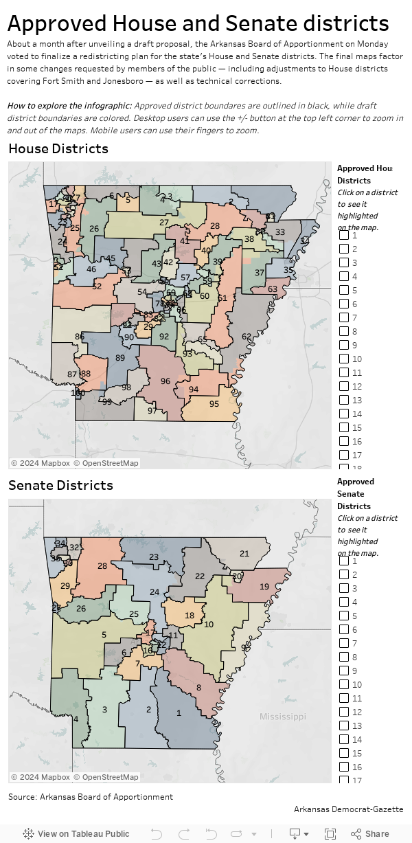 Approved House and Senate districts 