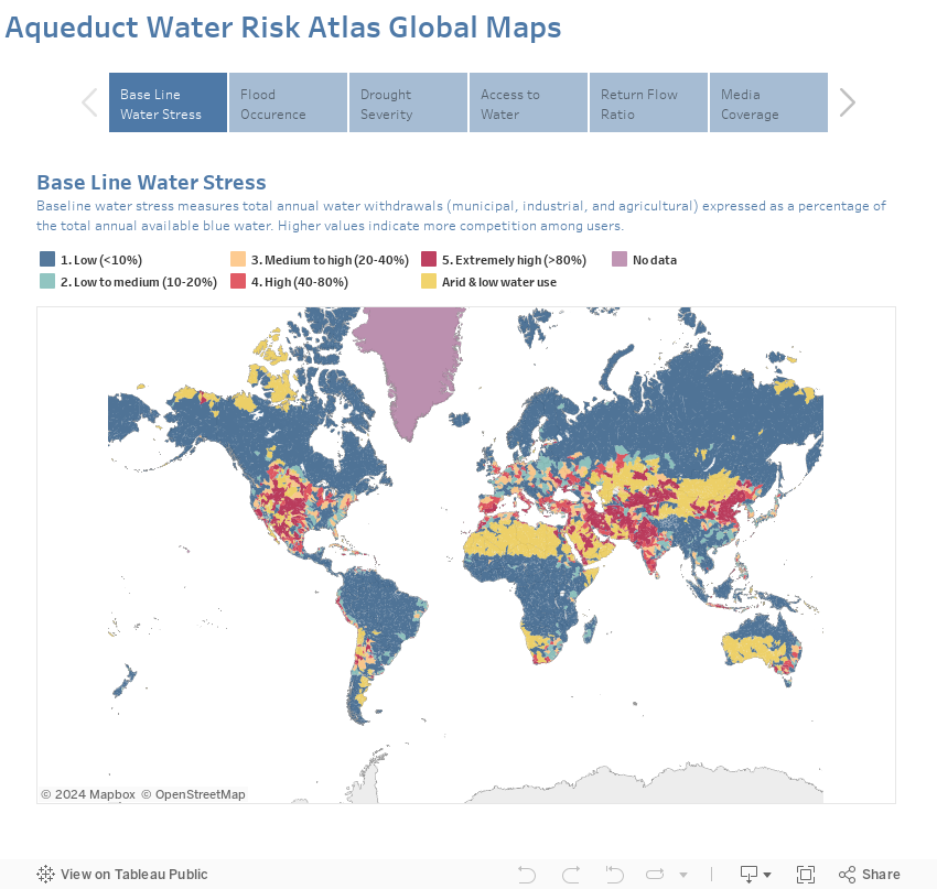 Aqueduct Water Risk Atlas Global Maps 