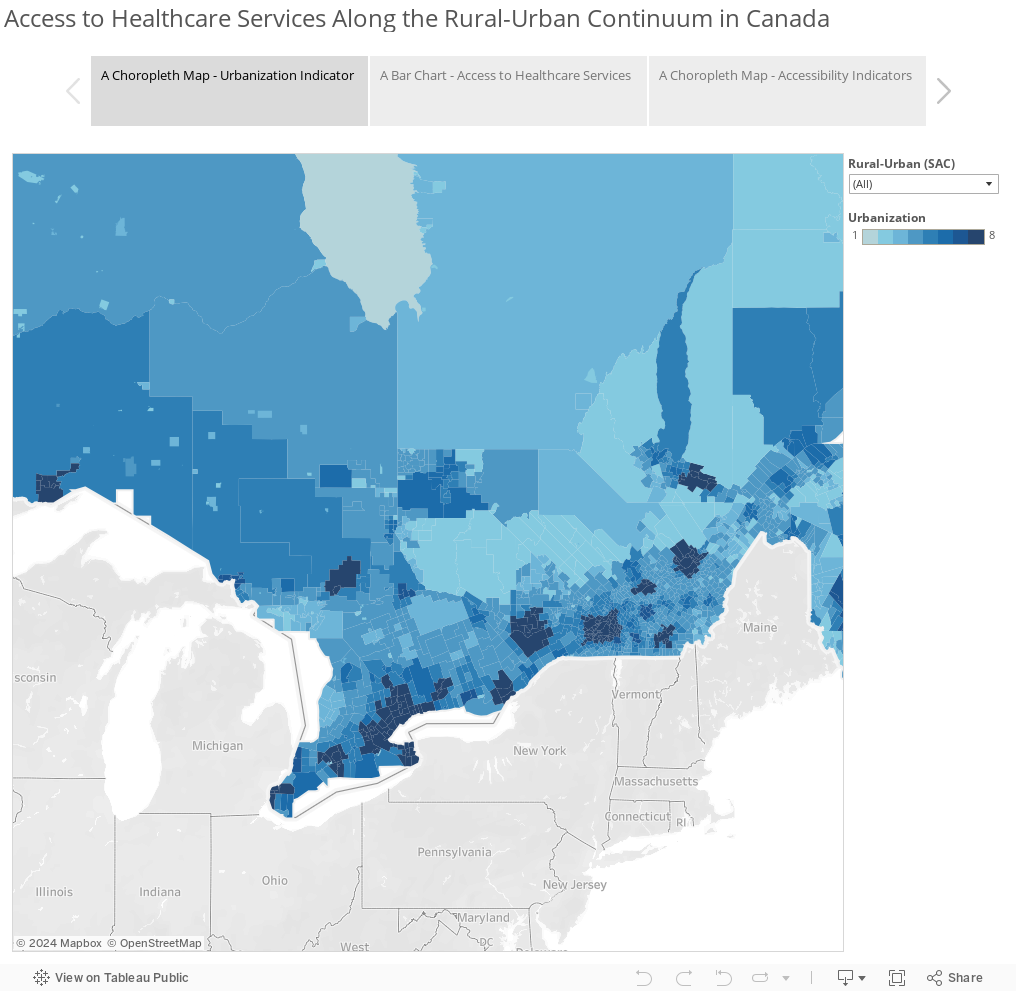Access to Healthcare Services Along the Rural-Urban Continuum in Canada 