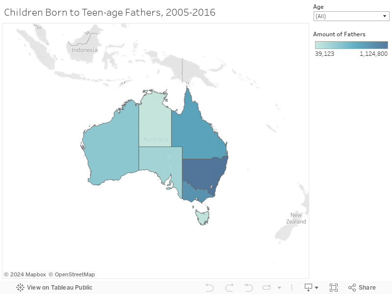 Children Born to Teen-age Fathers, 2005-2016 