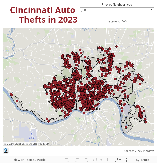 Cincinnati Auto Thefts 2023 