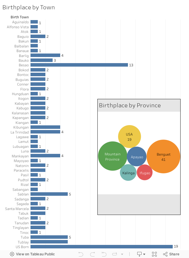 Birthplace by Town 