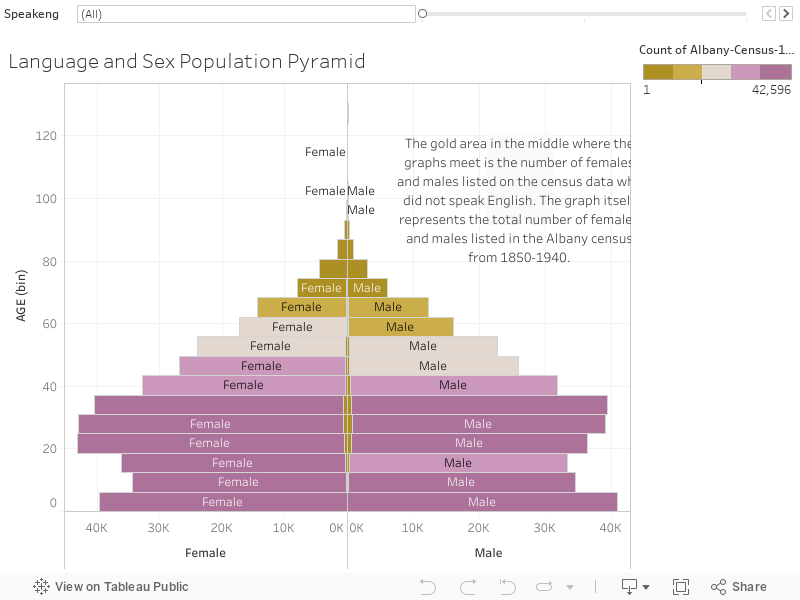 Language and Sex Population Pyramid 