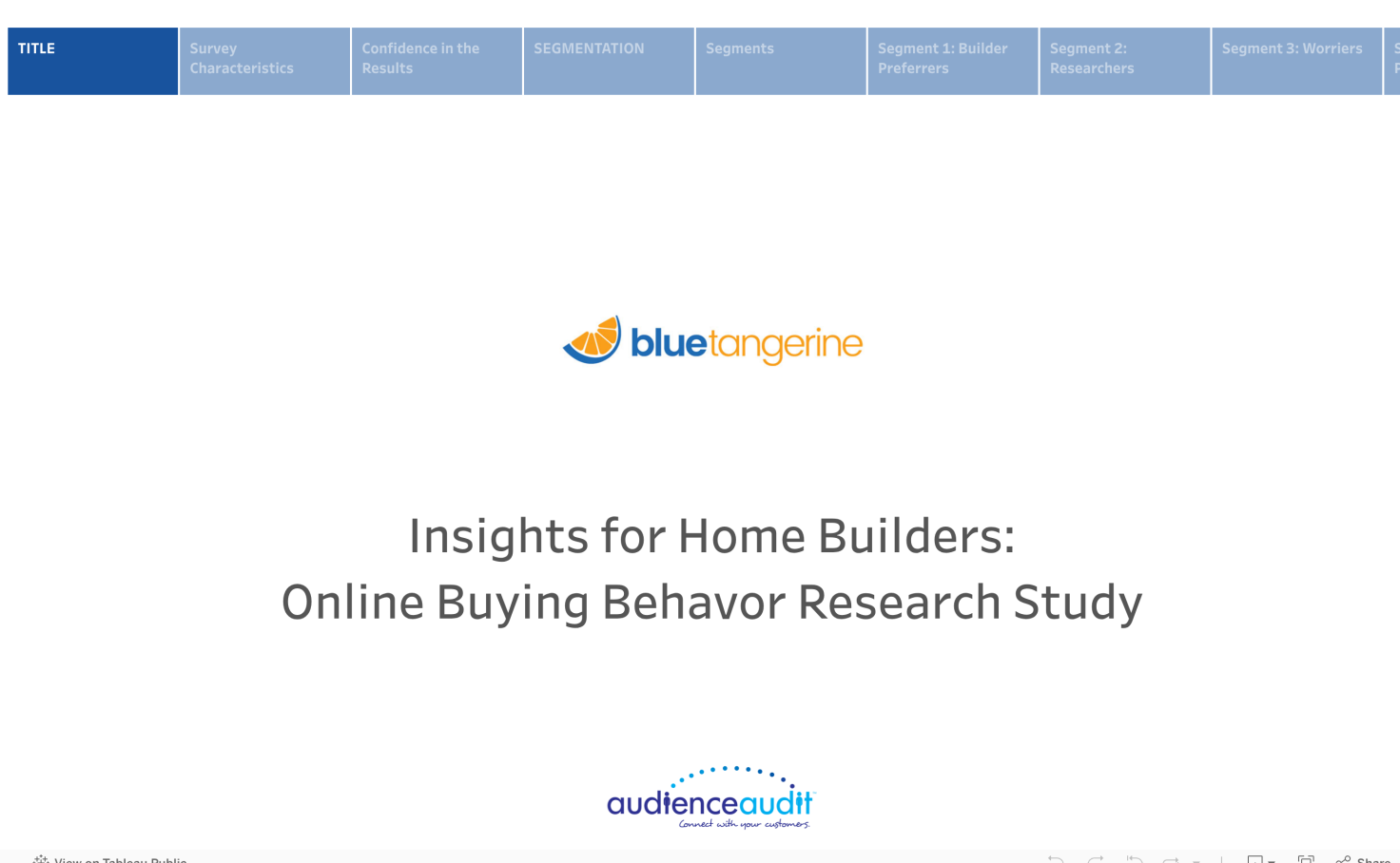 Blue Tangerine Insights for Home Builders: Online Buying Behavior Research Study