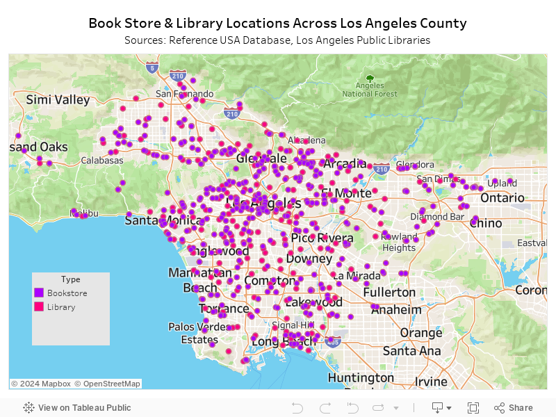 Books and Libraries Map 