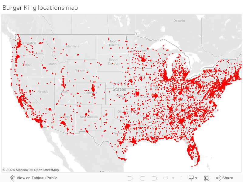 Burger King locations map 
