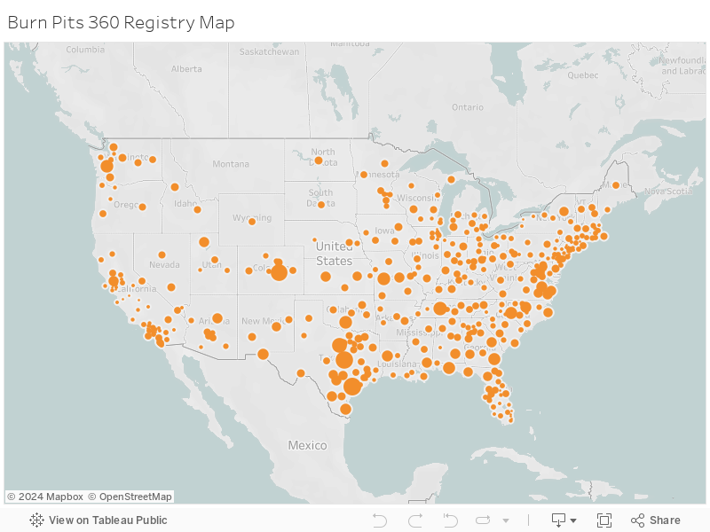 Burn Pits 360 Registry Map 