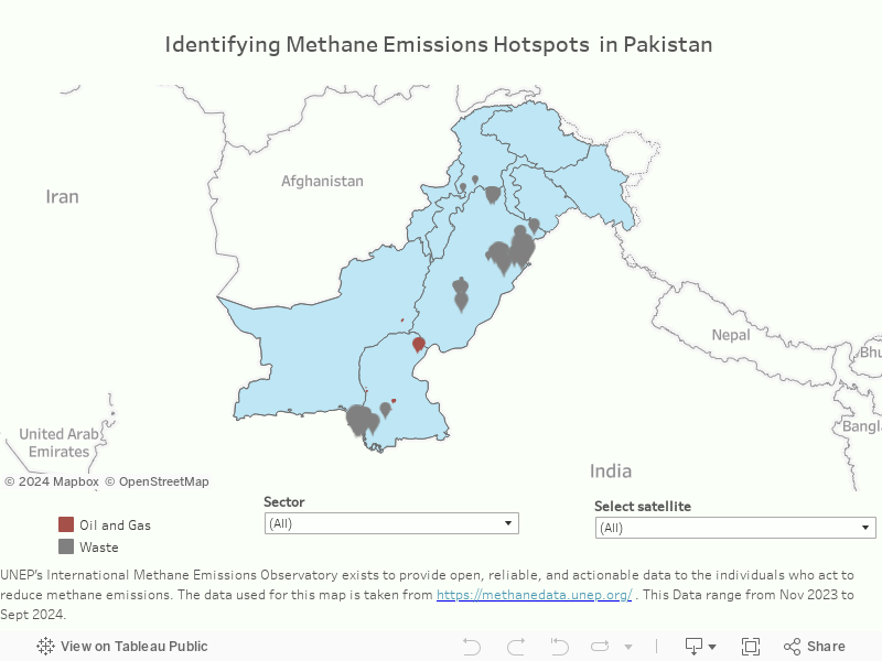 Identifying Methane Emissions Hotspots  in Pakistan