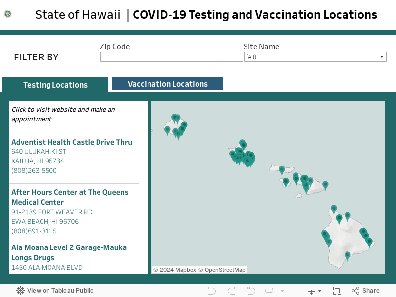 State of Hawaii  | COVID-19 Testing and Vaccination Locations 