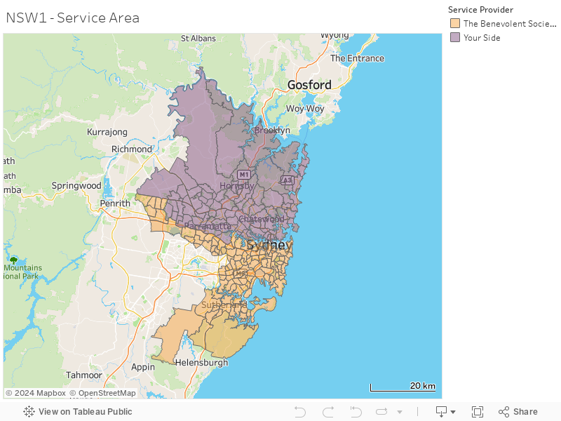 NSW1 - Service Area 
