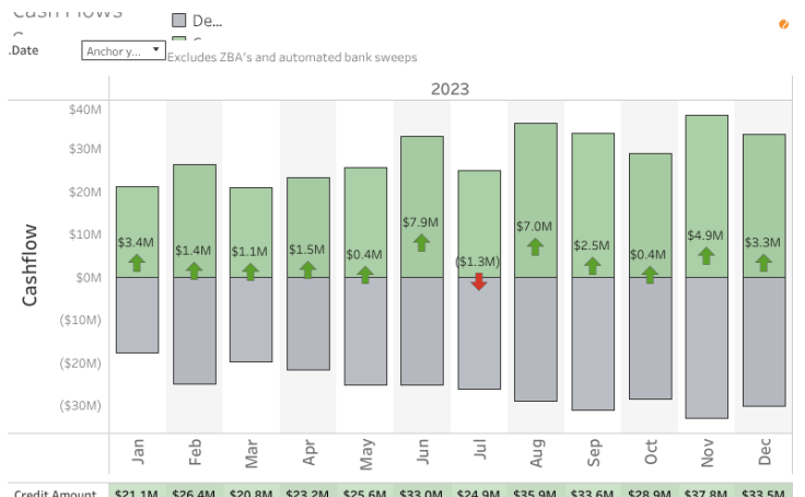 Cash Flow Dashboard: Summary - Tableau for Finance ...