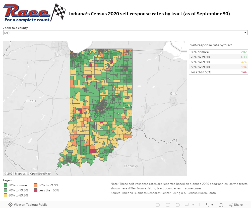 Interactive Indiana tract map