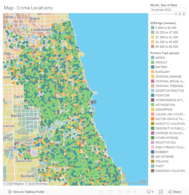 Chicago Crime Data Map 