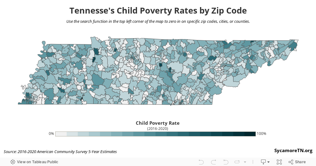 Tennesse's Child Poverty Rates by Zip Code 