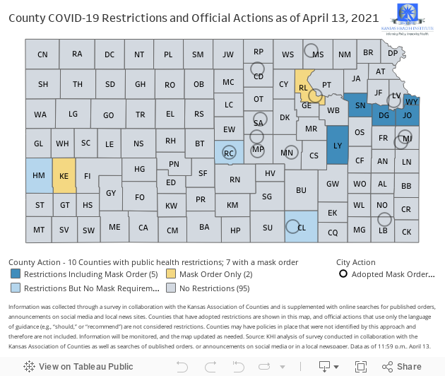 County COVID-19 Restrictions and Official Actions as of April 13, 2021 