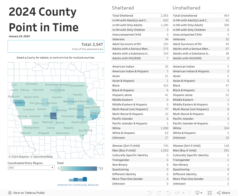 Iowa County Point in Time Dashboard 