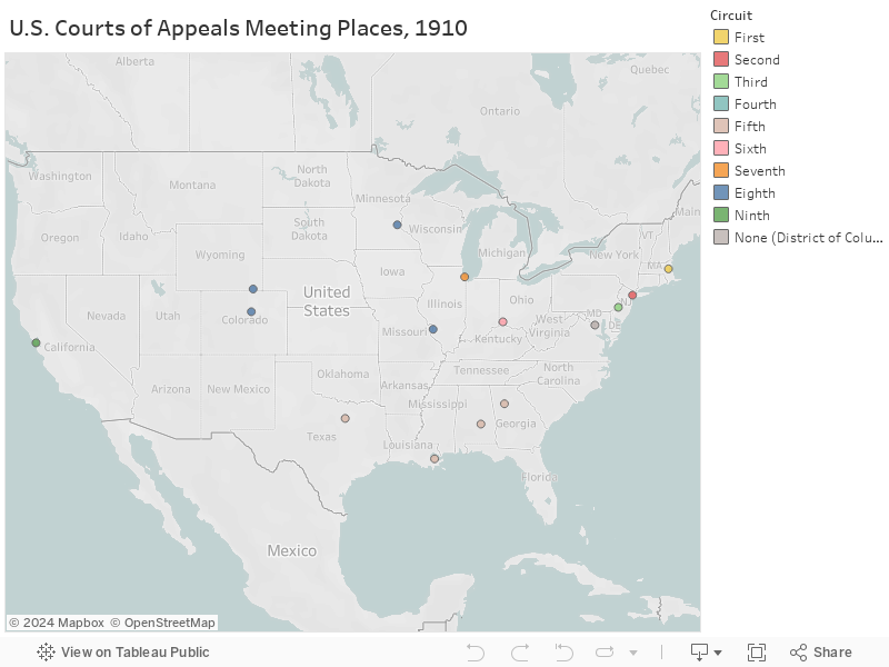 U.S. Courts of Appeals Meeting Places, 1910
