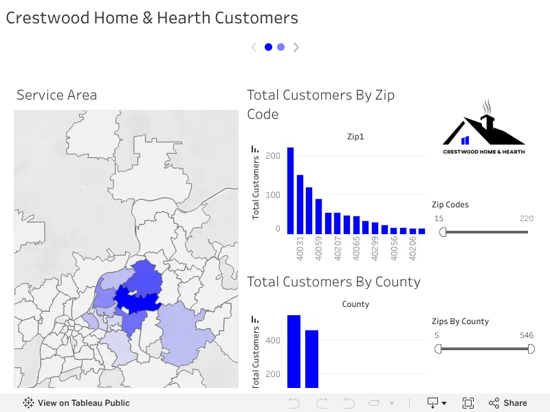 Crestwood Home and Hearth customer map preview