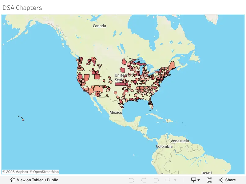 Dscsa Map Chapter Map - Democratic Socialists of America (DSA)