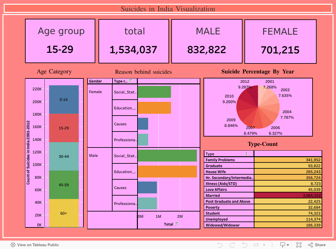 Suicides in India Visualization 