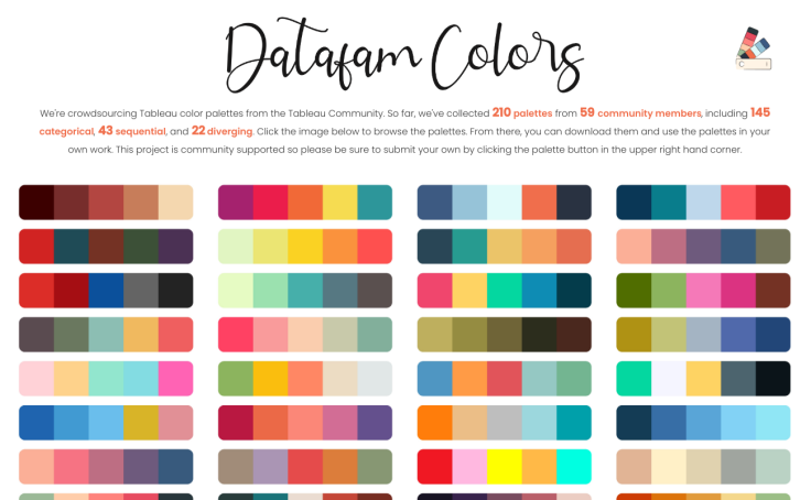 Datafam Colors: A Tableau Color Palette Crowdsourcing Project - The  Flerlage Twins: Analytics, Data Visualization, and Tableau