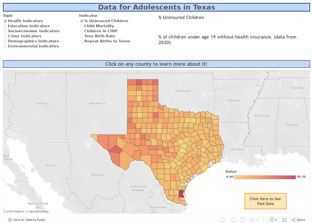 Data for Adolescents in Texas 