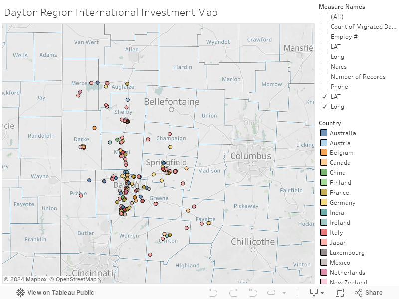 Dayton Region International Investment Map 