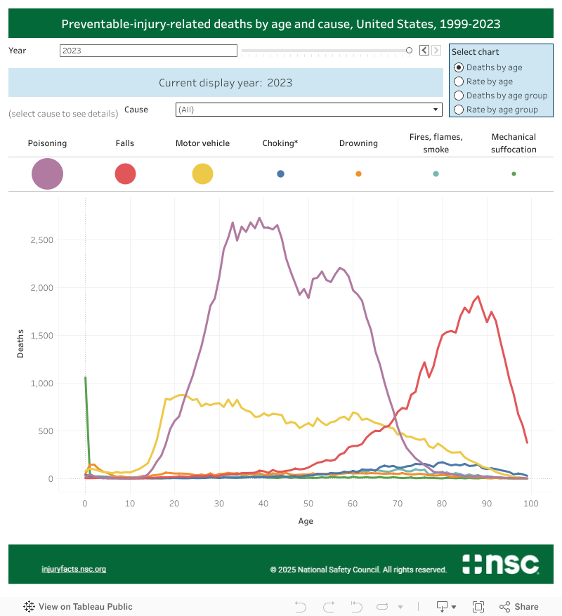 Deaths by Age and Cause - Data Details - Injury Facts