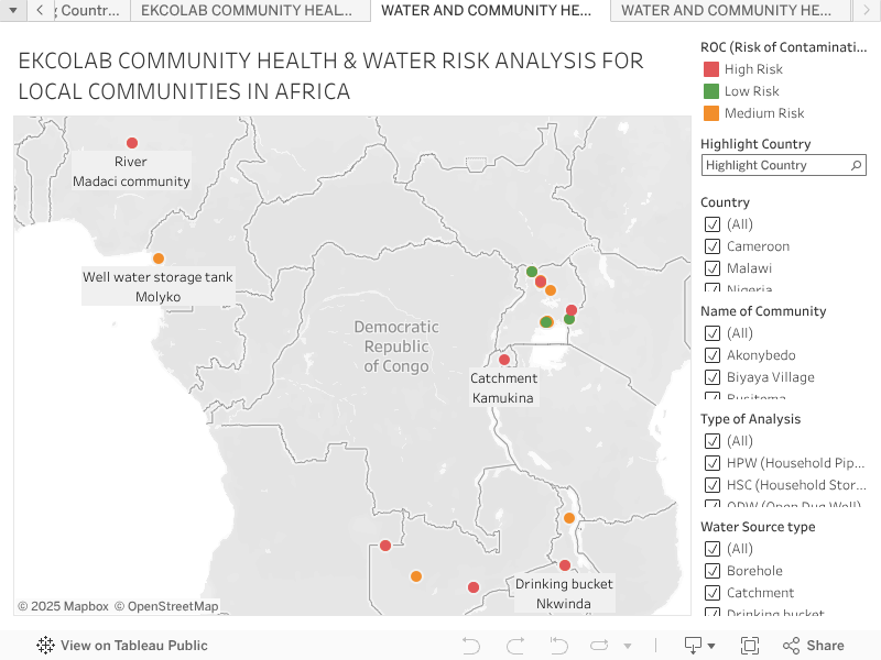 Community Health and Water Risk Analysis of Africa