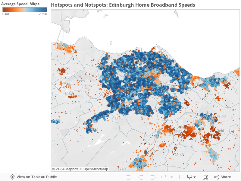 Hotspots and Notspots: Edinburgh Home Broadband Speeds 