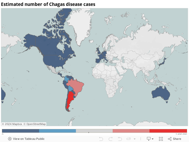 Estimated number of Chagas’ disease cases 