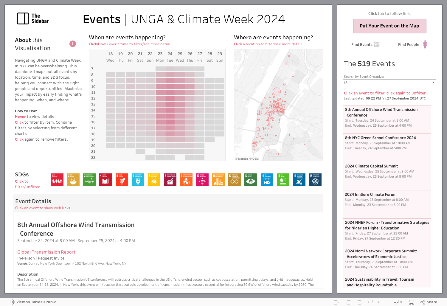 Events Dashboard 