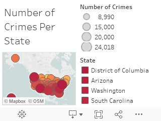 Number of Crimes Per State 